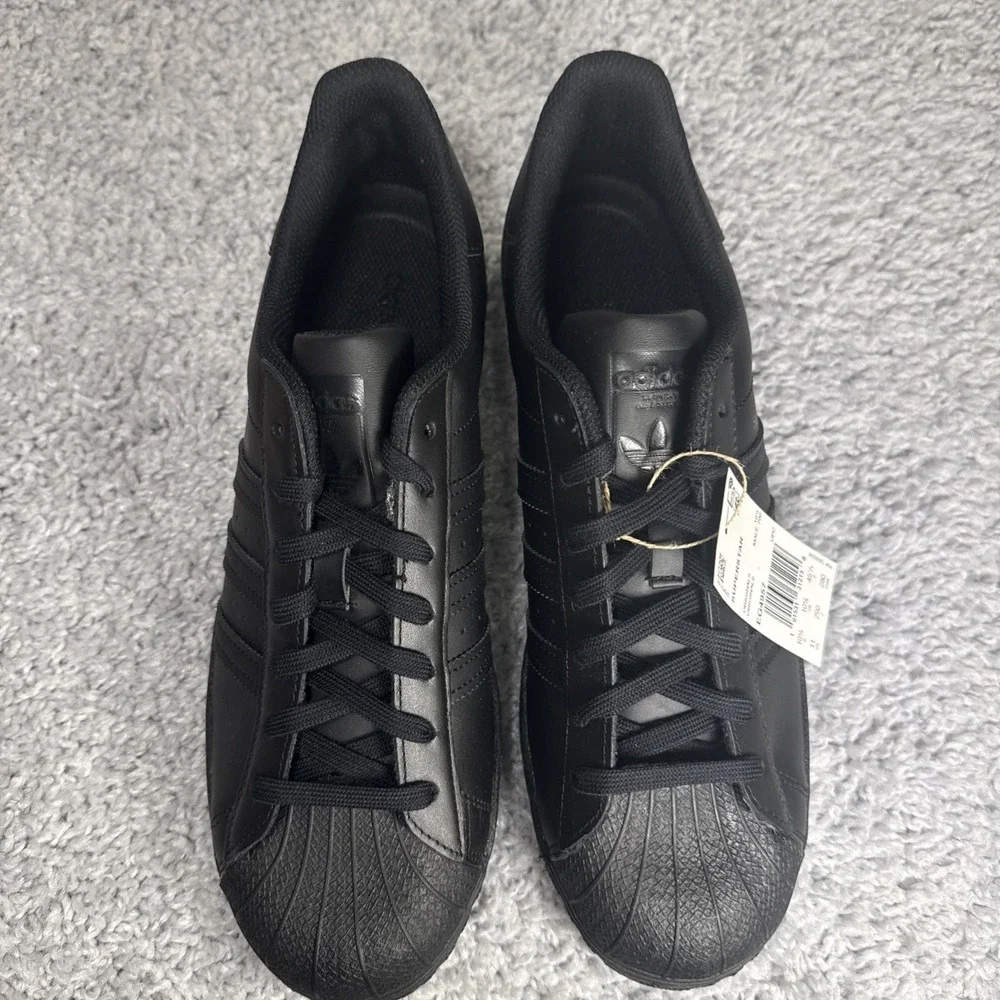Adidas Superstar EG4957 Men's Size 11 Core Black Shell Toe Sneakers NEW